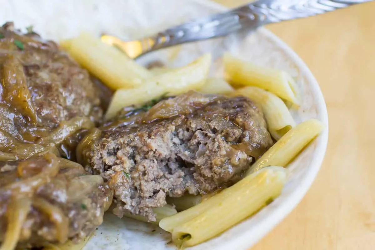 Hamburger Steaks With Onion Gravy