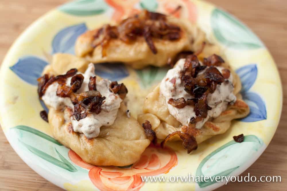 Potato Pierogies with Caramelized Onions 