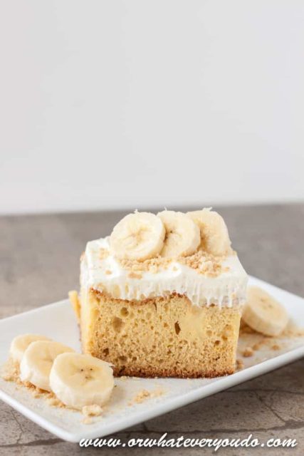 Banana Pudding Poke Cake - Or Whatever You Do