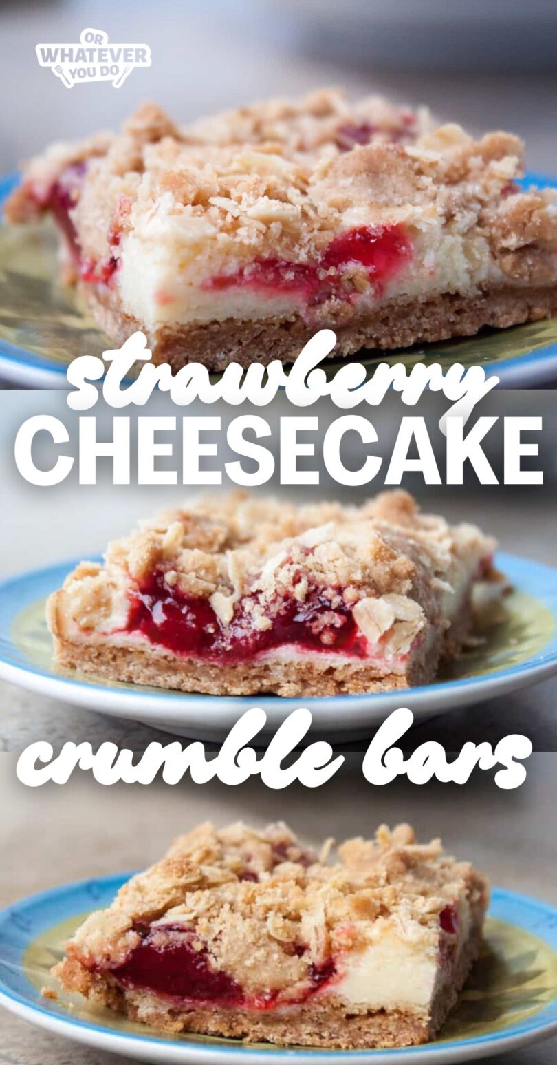 Strawberry Cheesecake Crumble Bars