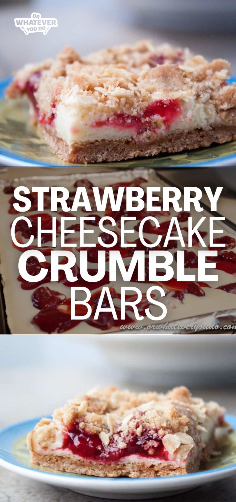 Strawberry Cheesecake Crumble Bars