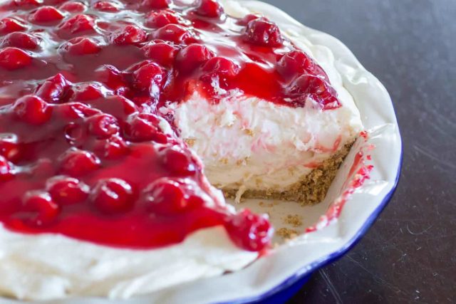 No Bake Cherry Cheesecake Fluff Pie - Or Whatever You Do