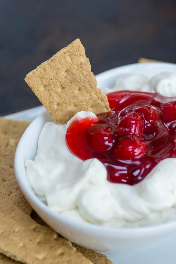 Easy Fluffy Cherry Cheesecake Dip | Or Whatever You Do