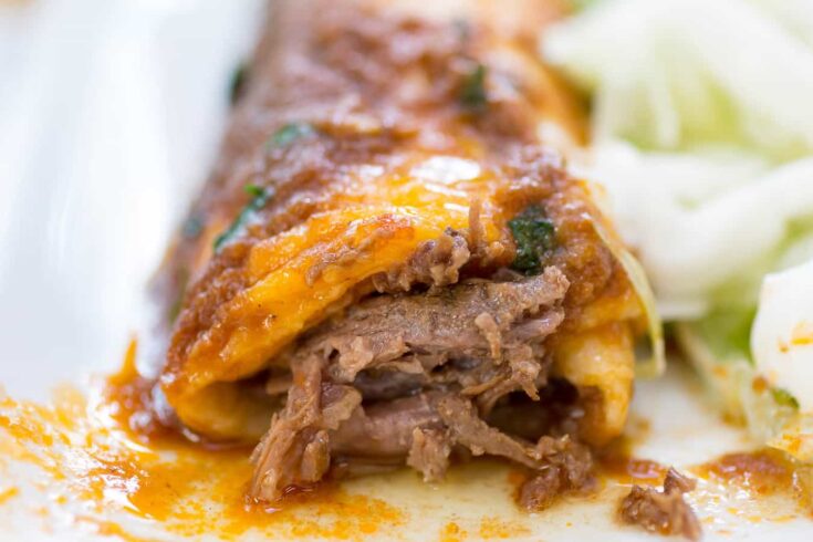 Smothered Shredded Beef Burritos