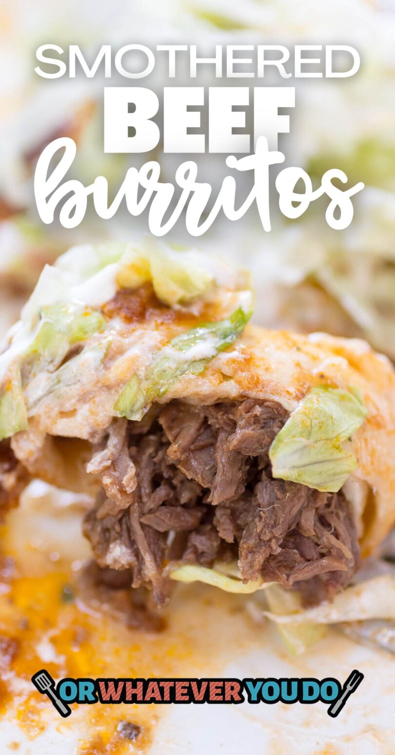 Smothered Shredded Beef Burrito