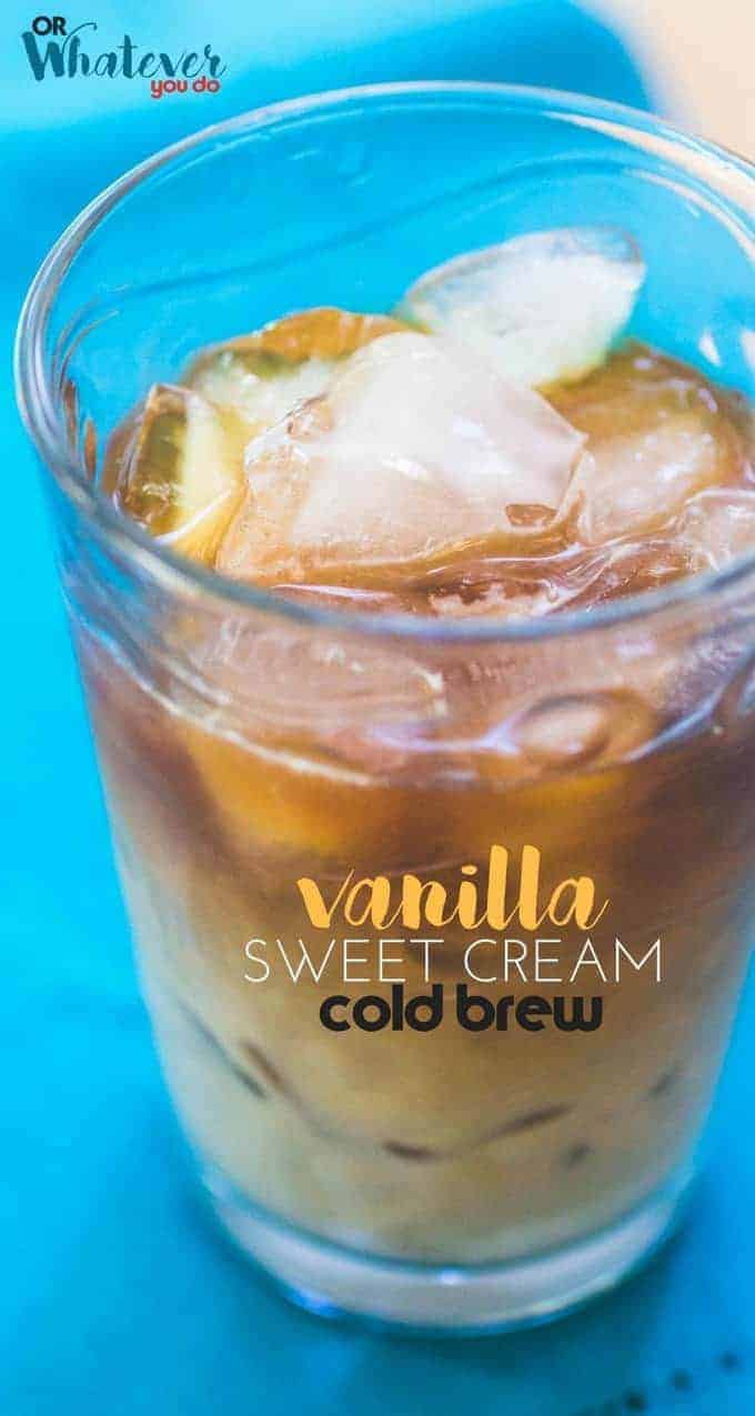 vanilla sweet cream cold brew carbs