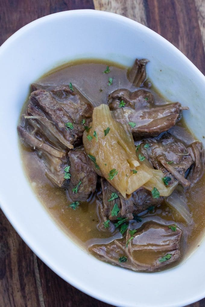 Instant Pot Chuck Steak with Beer and Onions - DadCooksDinner