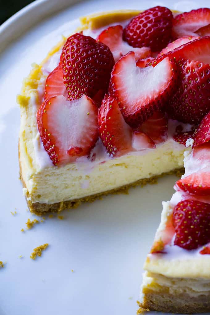Instant Pot Strawberry Cheesecake | Easy Pressure Cooker Dessert