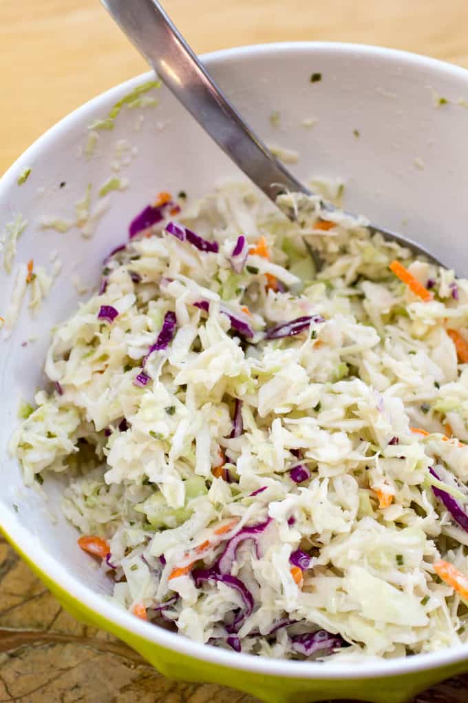 Coleslaw Recipe with Vinegar | Easy side dish recipe for barbecue