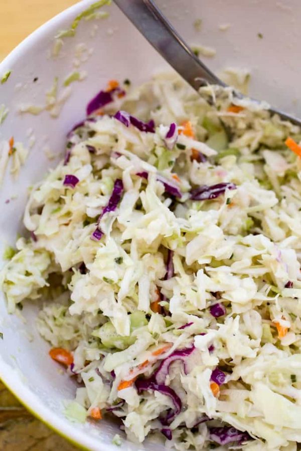 Coleslaw Recipe with Vinegar Easy side dish recipe for barbecue