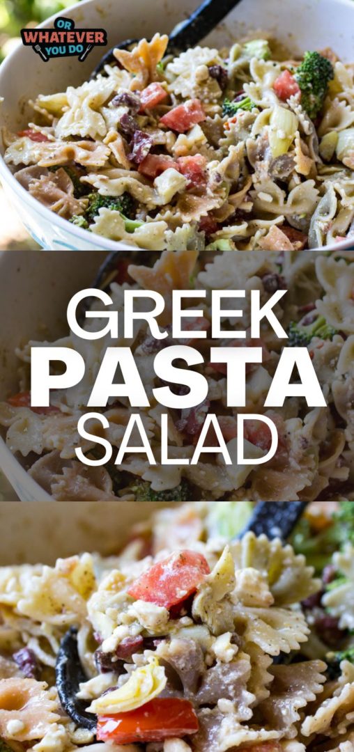 Greek Pasta Salad | Easy side dish recipe for bbq or potluck!