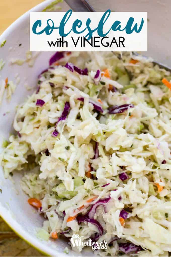 Coleslaw Recipe with Vinegar | Easy side dish recipe for barbecue