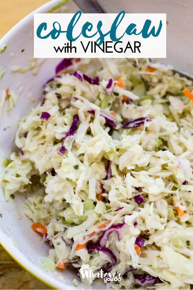 Coleslaw Recipe with Vinegar | Easy side dish recipe for barbecue