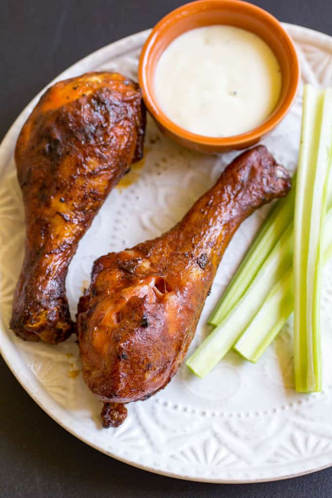 Traeger Grilled Buffalo Chicken Legs - Easy Wood-fired Chicken Drummies