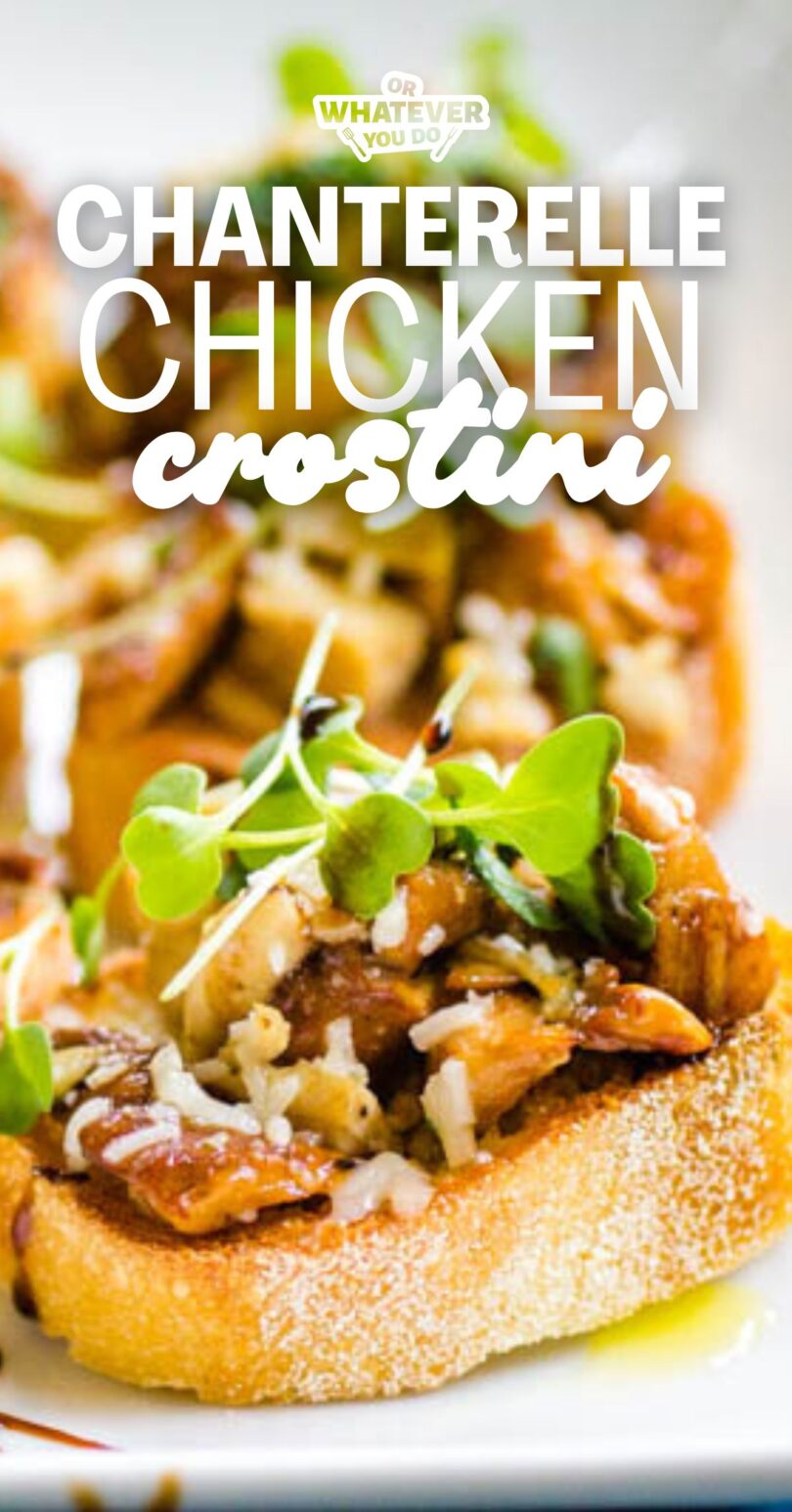 Chicken Chanterelle Crostini