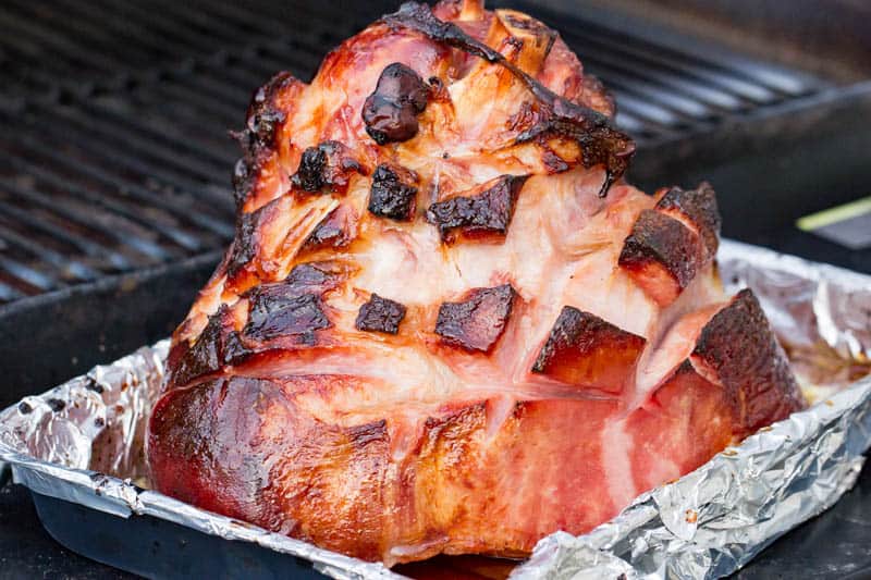 Traeger Smoked Ham - glazed ham recipe