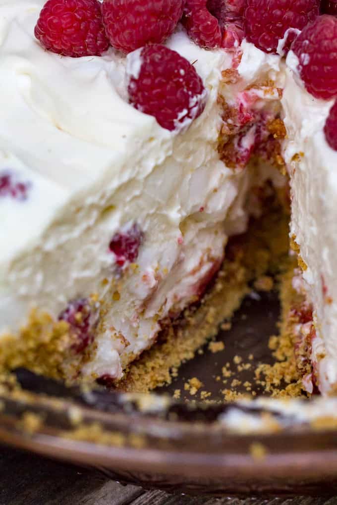 No-Bake Raspberry Fluff Pie - Easy Summer Dessert