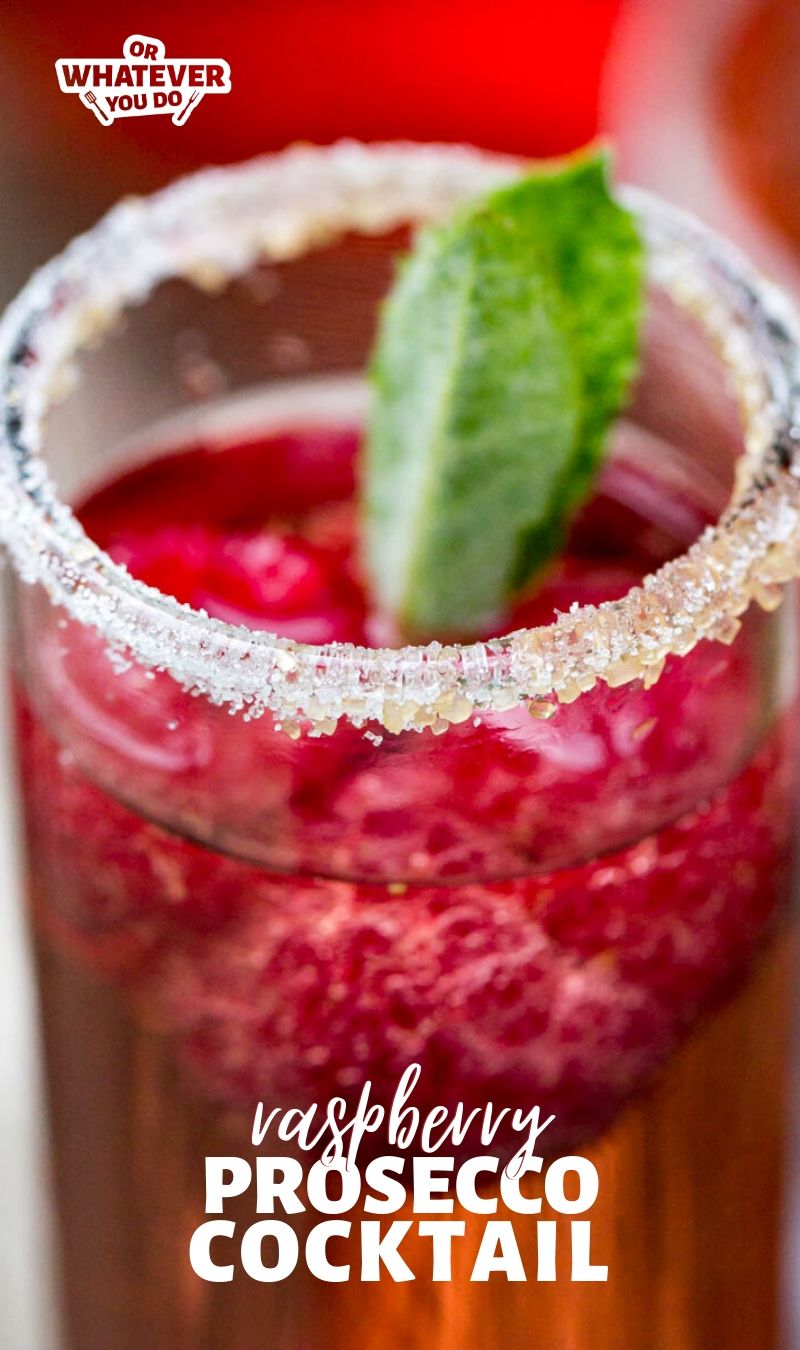 Raspberry Prosecco Cocktail Sparkling Wine Spritzer Recipe 