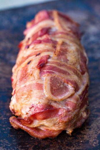 Traeger Smoked Stuffed Pork Tenderloin | Easy bacon-wrapped tenderloin