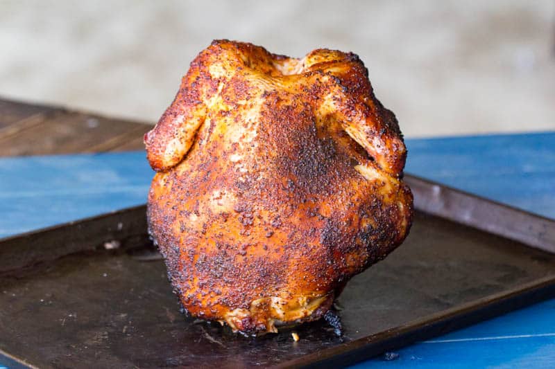 Traeger Beer Can Chicken - Grilled 