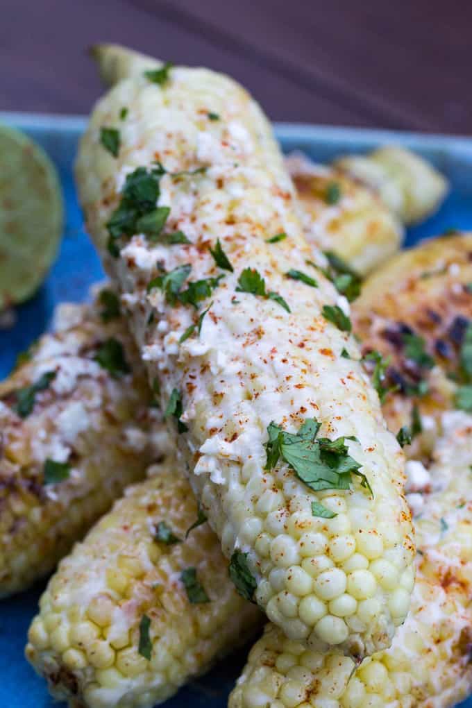 Grilled Mexican Street Corn - Pellet Grill Elote