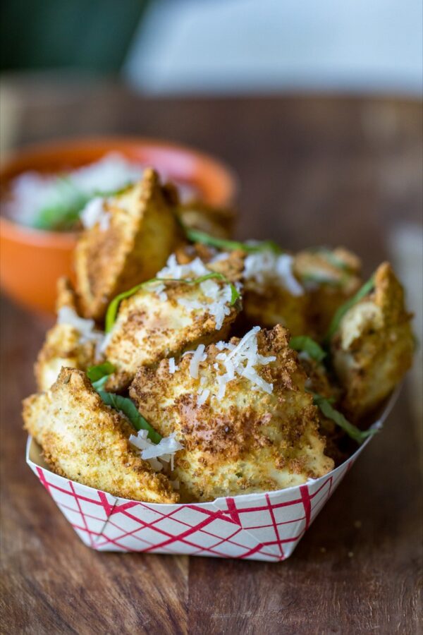 Air Fryer Ravioli - Easy appetizer recipe with less fat!