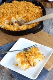 Traeger Funeral Potatoes - Easy, cheesy grilled side dish recipe