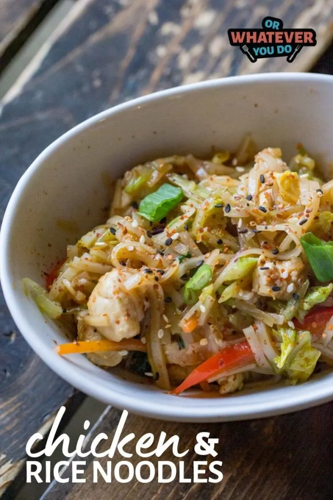 Chicken Stir Fry with Rice Noodles (30 minute meal)