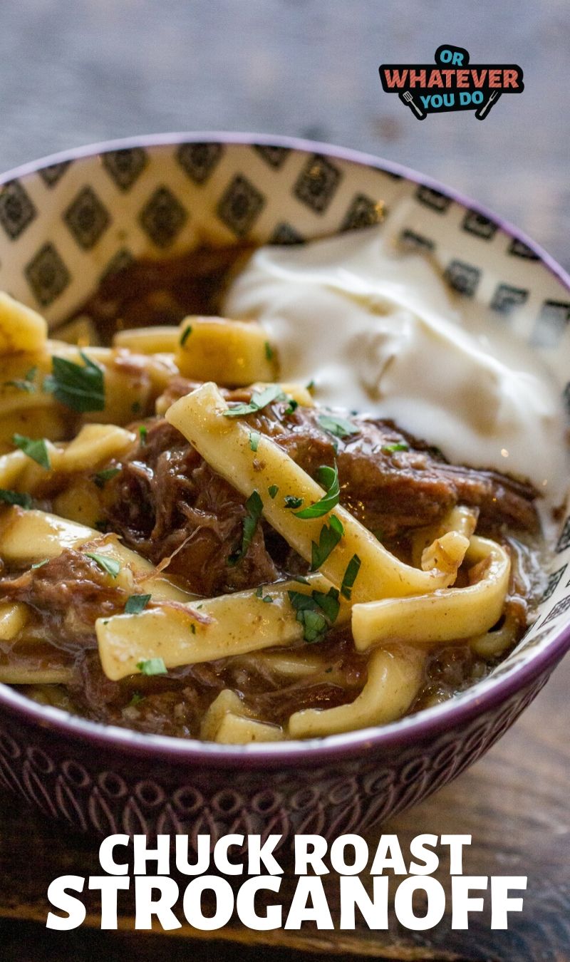 Chuck Roast Stroganoff Beef Stroganoff with Red Wine