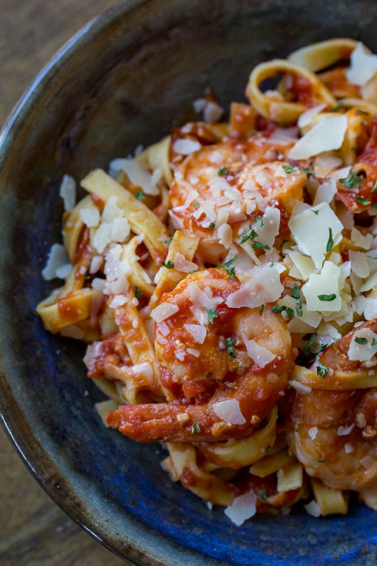 Spicy Shrimp Marinara Recipe Easy Pasta Recipe From Owyd