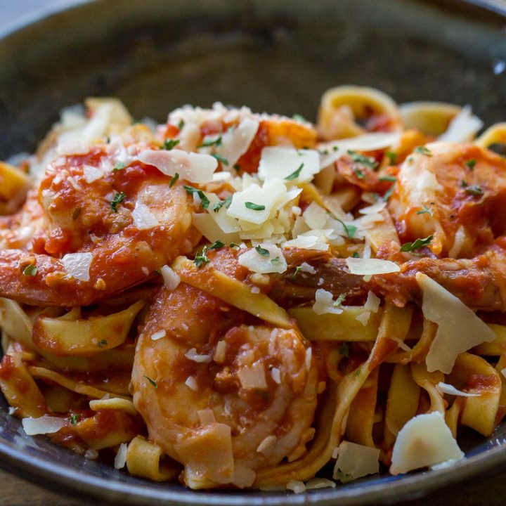 Spicy Shrimp Marinara Recipe Easy Pasta Recipe from OWYD