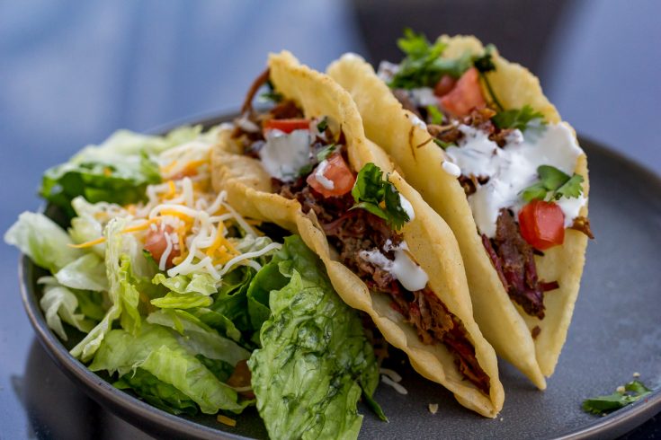 Tequila Lime Smoked Shredded Beef Puffy Tacos - Or Whatever You Do