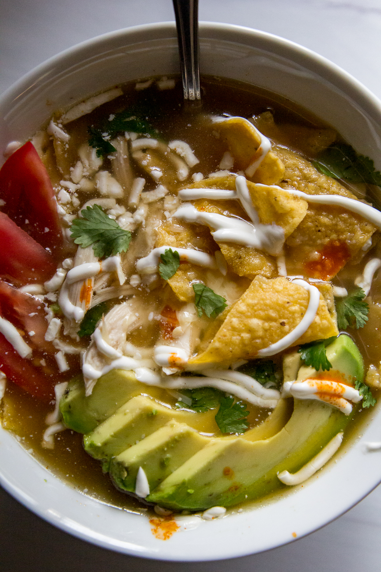 Smoked Chicken Tortilla Soup with Chipotle - Vindulge