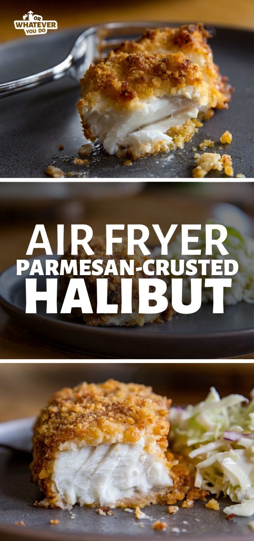 Air Fryer Parmesan Crusted Halibut | Or Whatever You Do