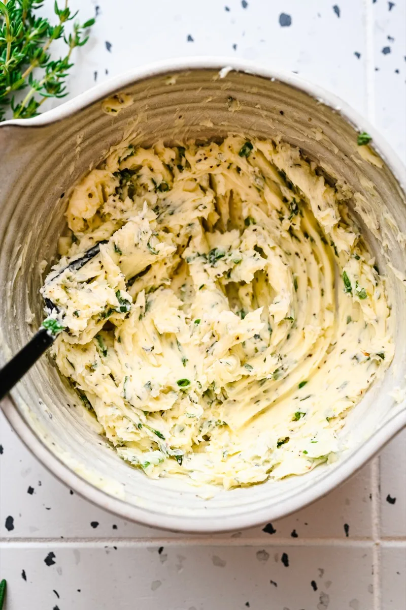 Roasted Garlic Herb Butter (Compound Butter) • Dishing Delish