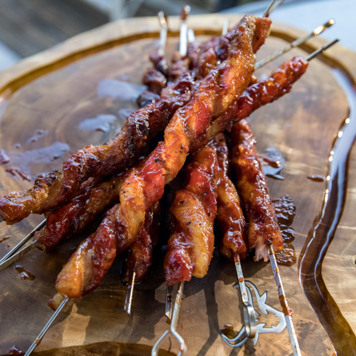 Pork belly skewers. 2 per order. It will blow your mind. - Picture