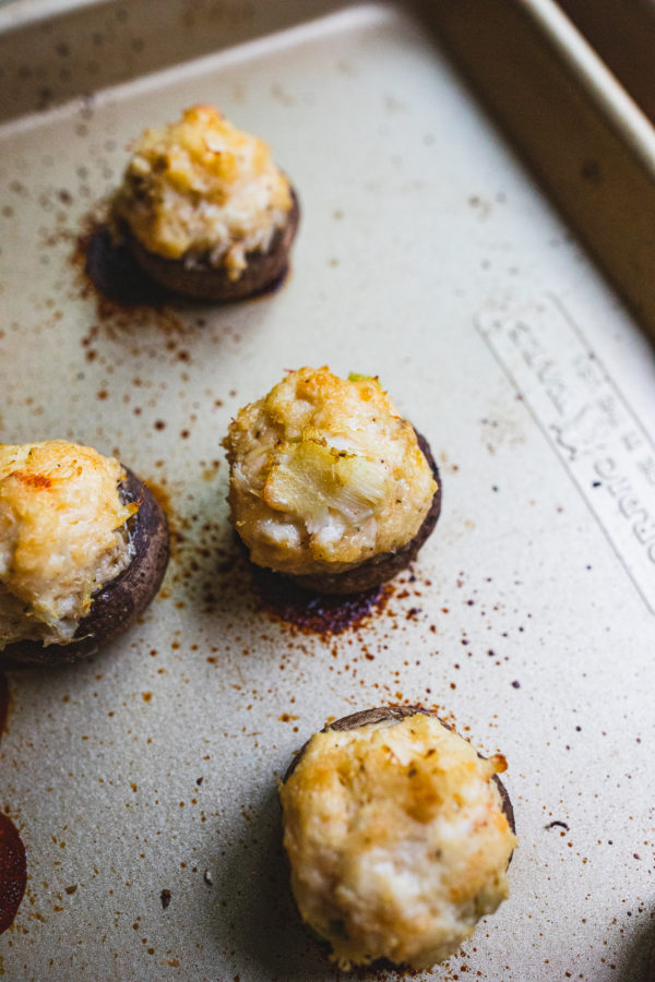 Traeger Crab-Stuffed Mushrooms