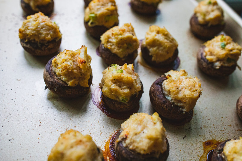 Traeger Crab Stuffed Mushrooms - Or Whatever You Do