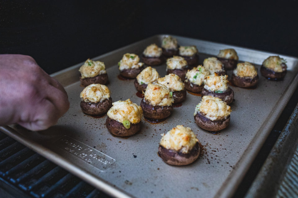 Traeger Crab Stuffed Mushrooms - Or Whatever You Do