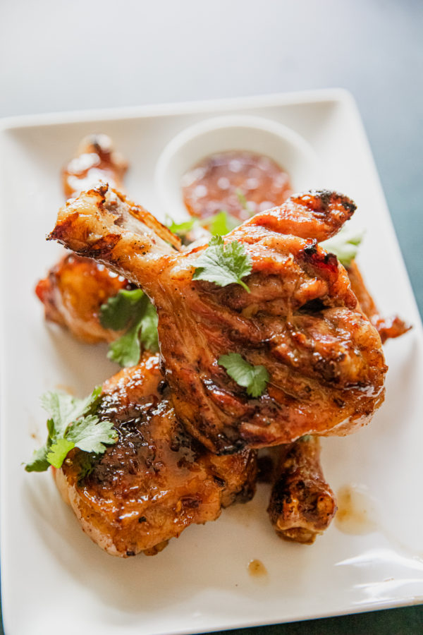 Grilled Butterflied Chicken Legs With Spicy Chili Garlic Glaze - Or ...