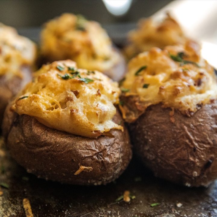 Smoked Cheddar Double Baked Potatoes