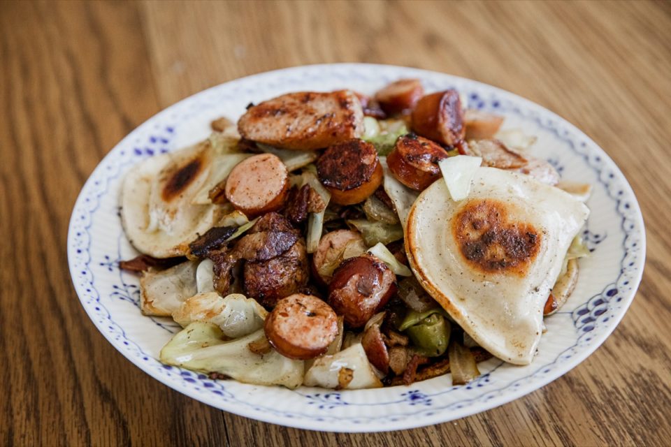 Blackstone Dinner Ideas Or Whatever You Do   Blackstone Grilled Pierogies And Kielbasa 01 Copy 960x640 