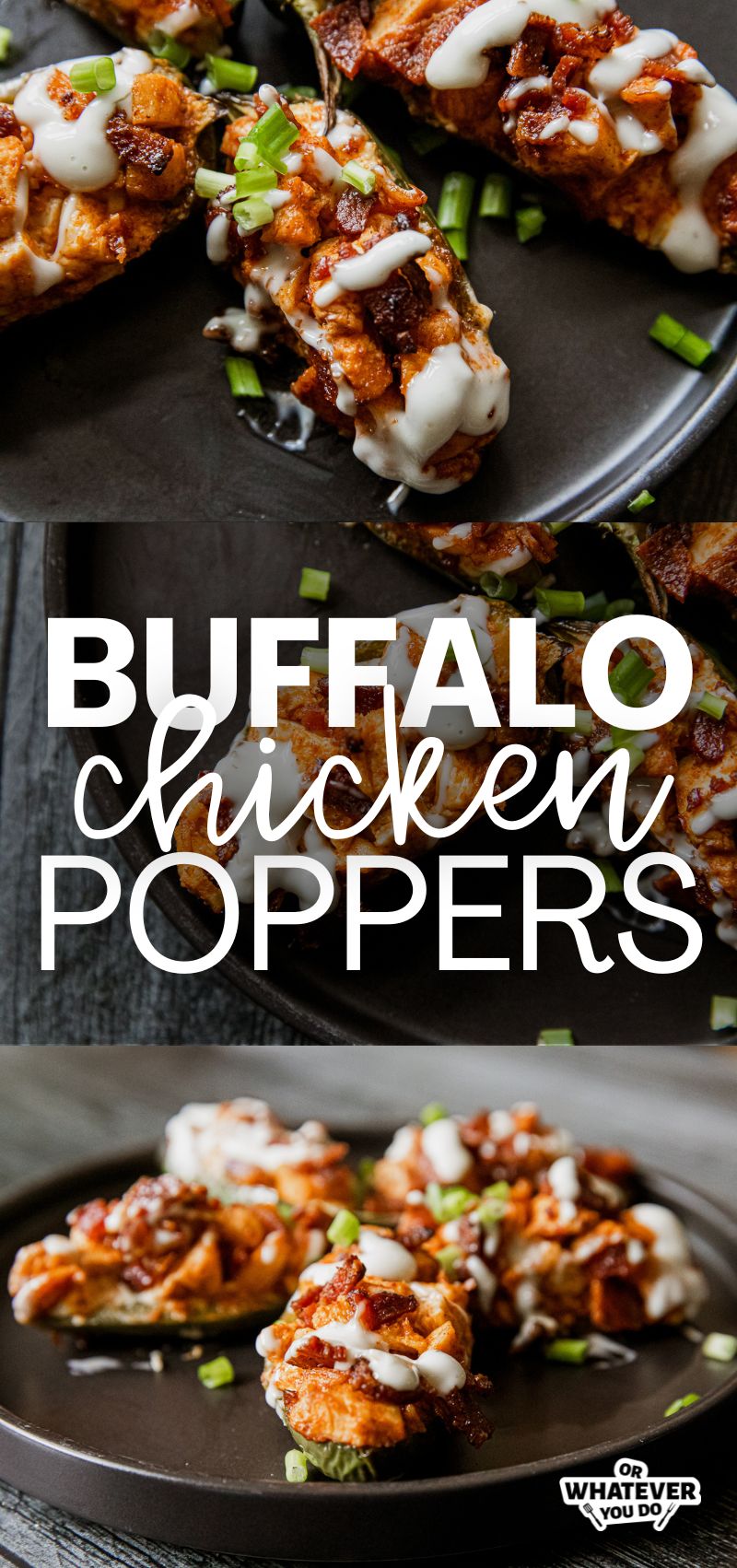Buffalo Chicken Jalapeño Poppers