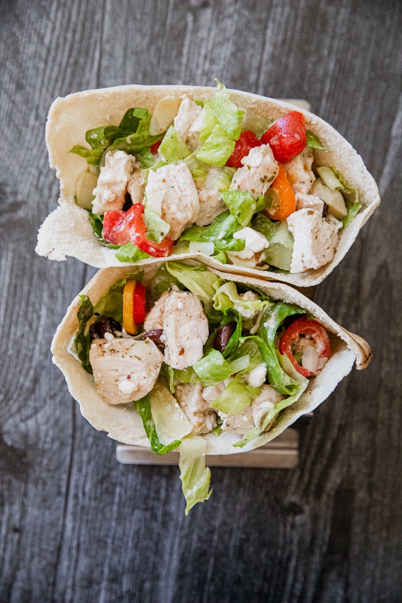 Greek Chicken Pita Pockets