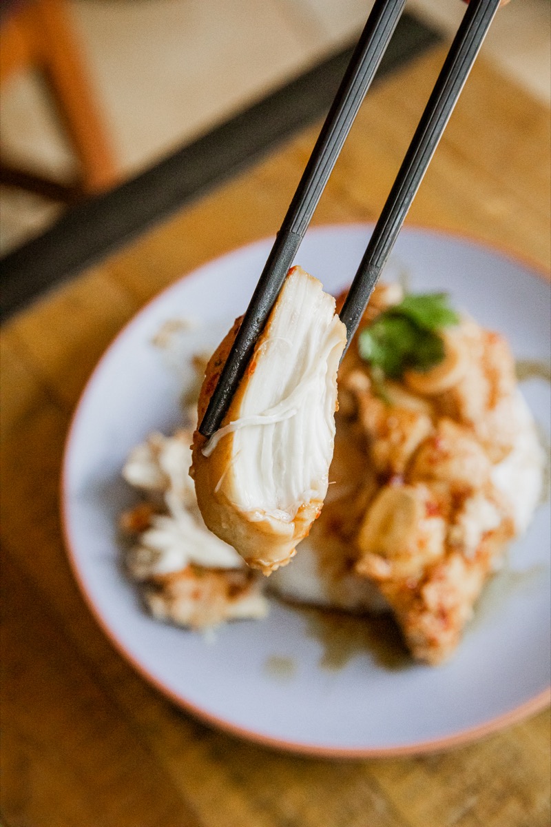 Spicy Sous Vide Halibut Cheeks