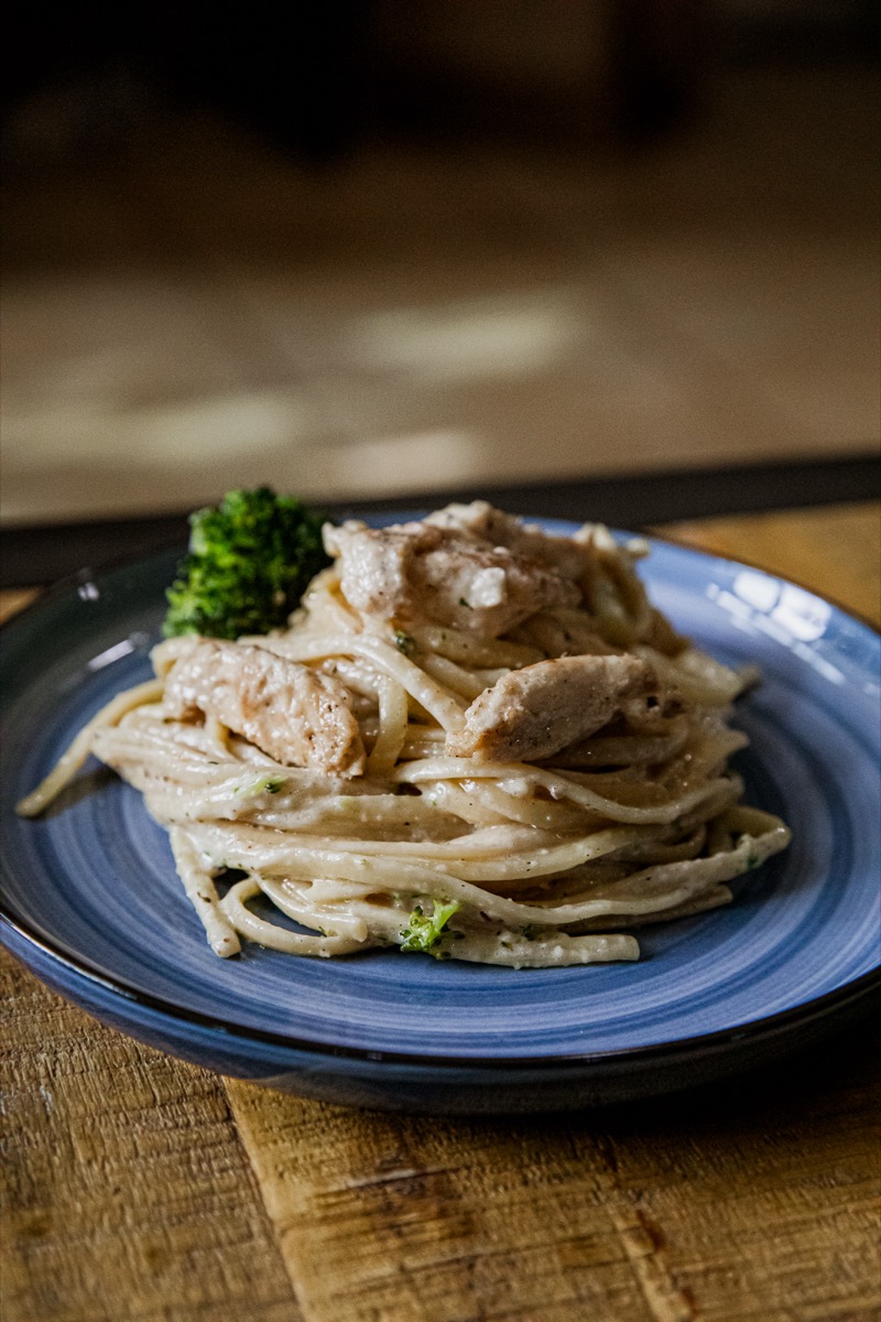 Blackstone Chicken Broccoli Alfredo