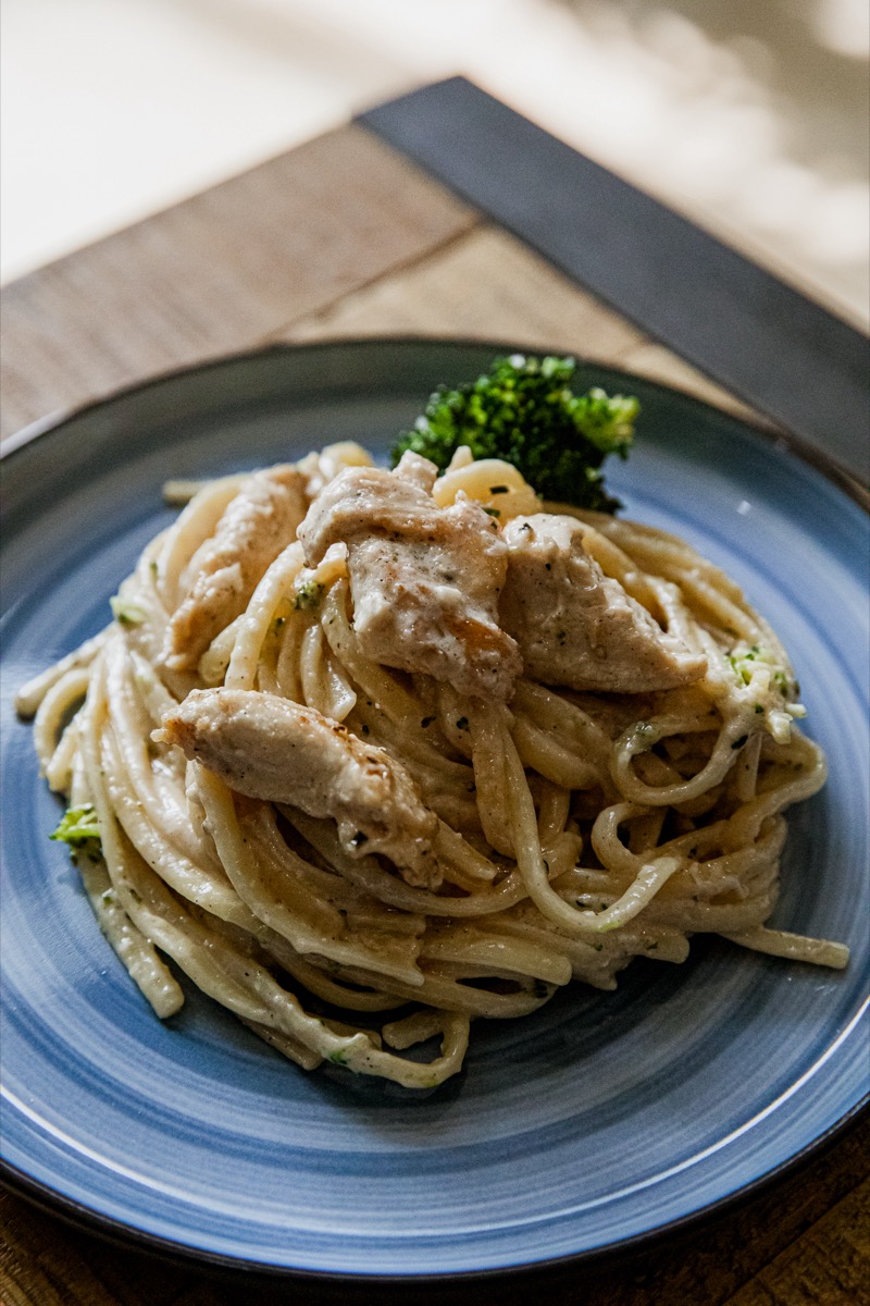 Blackstone Chicken Broccoli Alfredo