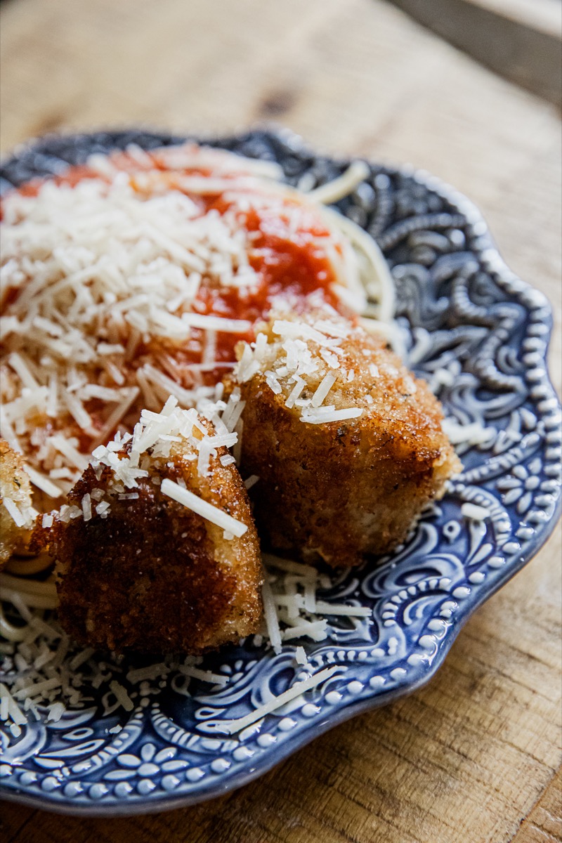 Blackstone Chicken Parmesan Meatballs