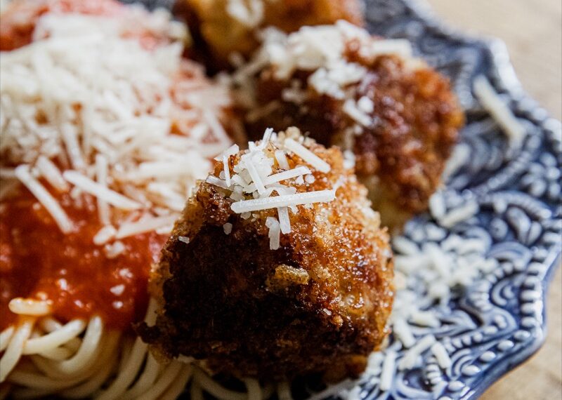 Blackstone Chicken Parmesan Meatballs