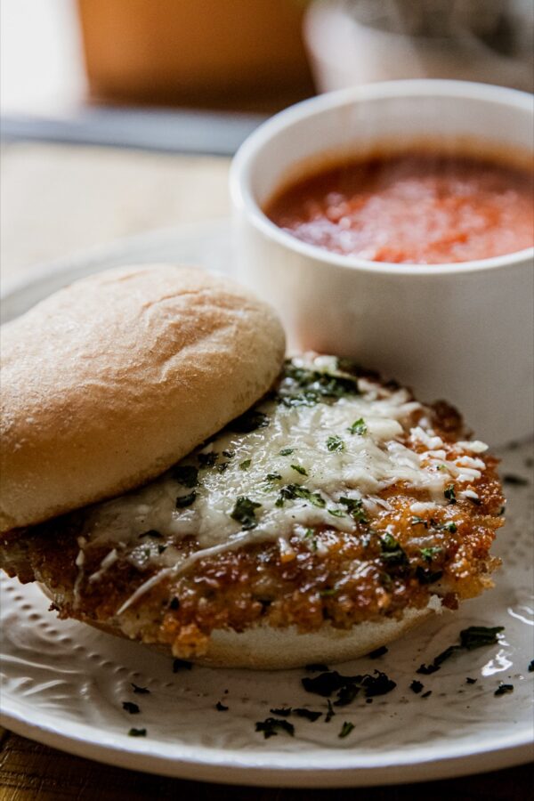 Blackstone Smash Chicken Parmesan Sandwich